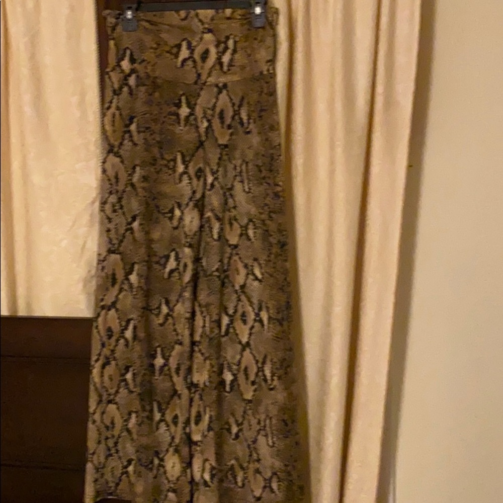 Faux snake skin pants